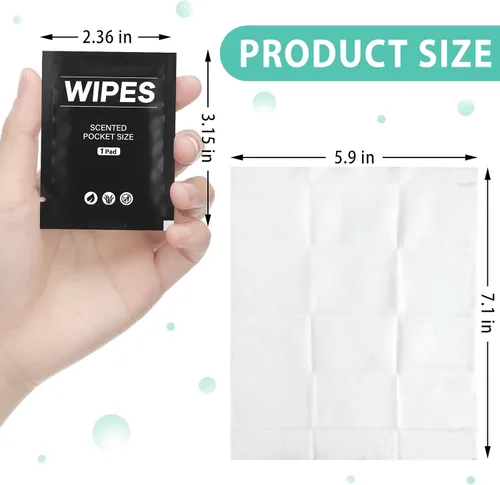 Vista 2 de 400 piezas de toallitas húmedas para el trasero para mujeres, toallitas envueltas individualmente para mujeres, hombres, viajes, limpieza de manos