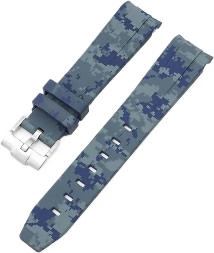 Vista 53 de Correa de camuflaje para Omega Moon Curvo Extremo Pulsera de goma de silicona Hombres Mujeres Sport Watch Band Accesorio 0.787 in