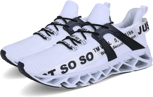 Vista 6 de WONESION Zapatillas deportivas transpirables para hombre para caminar, tenis y correr Blade Fashion Sneakers
