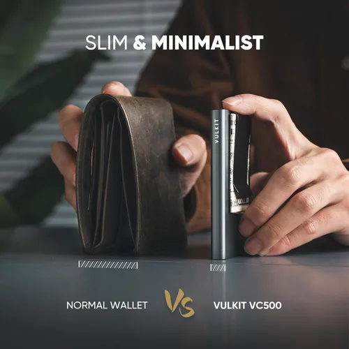 Vista 103 de VULKIT Cartera delgada minimalista para tarjetas VC500 VC500C, Rosado, Minimalista