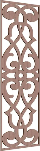 Vista 126 de 9 3/8"W x 24 3/8"H x 1/4"T Bellaire Decorativos Paneles de pared de madera calado, abedul