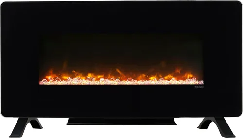 Vista 5 de Dimplex Winslow Chimenea eléctrica montada en la pared, 35 pulgadas, negro, 1400 W, moderna chimenea eléctrica de pared con calentador, múltiples