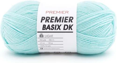 Vista 16 de Premier Yarns Basix DK - Hilo de peso, hecho de acrílico, hilo ideal para ganchillo y tejido, lavable a máquina, rubor, 3.5 onzas, 306 yardas