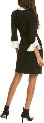 Vista 2 de Karl Lagerfeld Paris Vestido de crepé con manga tulipán para mujer