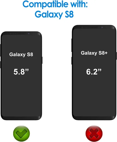 Vista 2 de JETech Protector de pantalla para Samsung Galaxy S8, película TPU Ultra HD, compatible con fundas, paquete de 2 Película de poliuretano