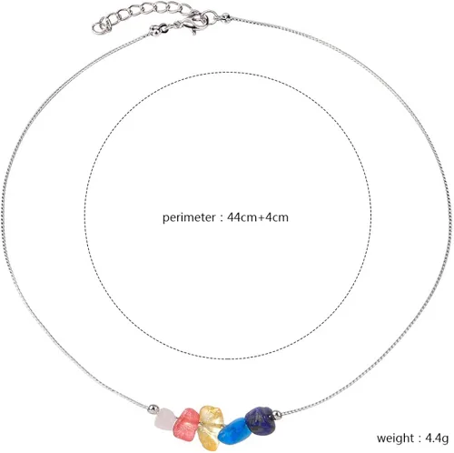 Vista 4 de Gargantilla con signo del zodiaco de 12 constelaciones, cristal crudo, piedra natural, curativa, chakra, horóscopo, astrología, joyería para mujer