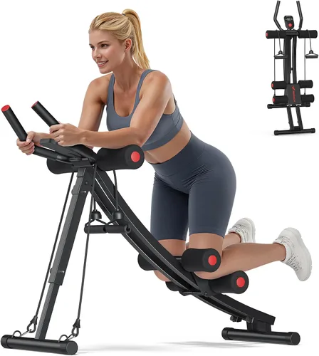 Vista 12 de MERACH Ab Machine, Ab Workout Equipment, Adjustable Ab Trainer Machine Foldable Abdominal Trainer for Stomach Workout with LCD Monitor at Home Gym