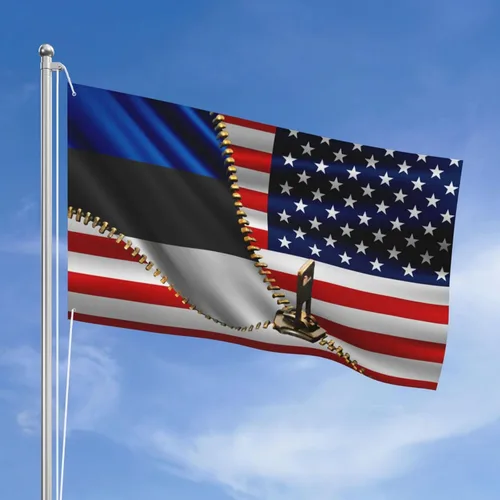 Vista 14 de Bandera de Estados Unidos y Colombia Colombiana Banderas para exteriores de 3 x 5 pies, tres capas de tela de costura de doble cara, impresión de 3