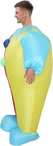 Vista 3 de IRETG Disfraz inflable de payaso para adultos