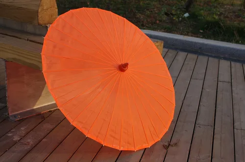 Vista 15 de Sombrilla de tela de bambú lisa, ideal para recuerdos de fiesta de boda (azul claro)