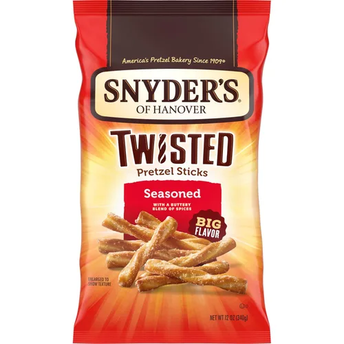 Vista 11 de Snyder's of Hanover Palitos de Pretzel Retorcidos con Sabor a Jalapeño Ranch, Bolsa de 12 Oz