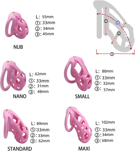 Vista 3 de Jaula de castidad de resina, dispositivo de castidad masculina 3.0 con 4 anillos, dispositivo de castidad masculina para pene, jaula de castidad