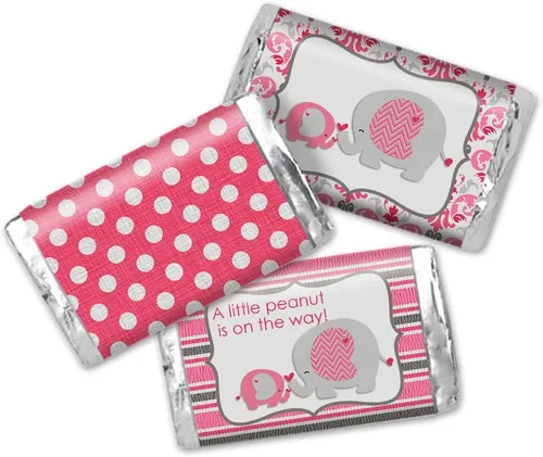 Vista 10 de Amanda Creation Acuarela Purple Cow Baby Shower Baby Shower Mini Chocolate Candy Bar Wrappers Wrappers Envoltura de 45 etiquetas envolventes de 1.4