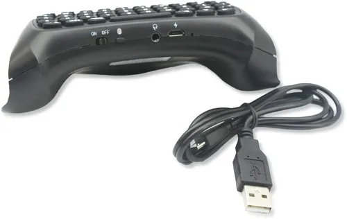 Vista 6 de RALAN Teclado controlador para PS4, teclado inalámbrico Mini Bluetooth, Gamepad Chatpad, teclado de mensaje para Playstation 4, controlador delgado
