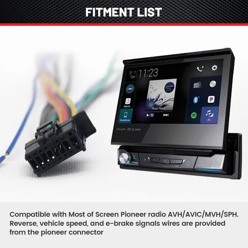 Vista 2 de RED WOLF Arnés de cableado de radio para unidad principal Pioneer para Toyota Tacoma Highlander 4Runner 1994-2022, Subaru Forester WRX NON JBL