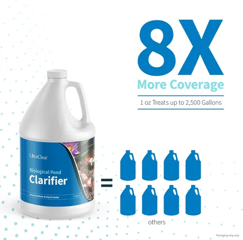 Vista 4 de Clarificador (1 galón) – Limpiador natural de estanques con bacterias beneficiosas – Mejora la claridad del agua y reduce la nubosidad para el agua