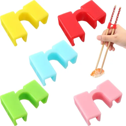 Vista 8 de Patelai 5 pares de palillos reutilizables para practicar palillos chinos para muchas edades, adultos, principiantes, entrenadores o estudiantes Negro
