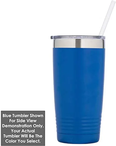 Vista 5 de Taza con texto en inglés "I RUN FROM MY KIDS 20oz Drink Tumbler with Straw », grabada con láser, taza de viaje con divertidas citas de Yeti Rambler