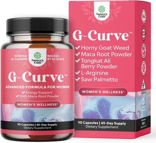 Vista 9 de Natures Craft G Curve Horny Goat Weed para Mujeres - Mezcla Femenina Vigorizante con Raíz de Maca Femenina y Tribulus Terrestris Energía Mejorada