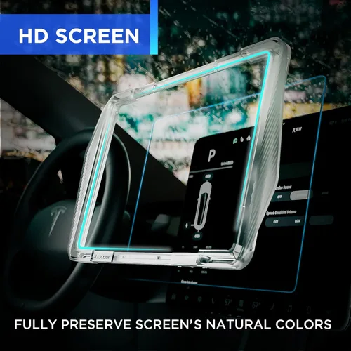 Vista 7 de Protector de pantalla compatible con Tesla Model 3 Model Y 2016-2023, kit de alineación de 15 pulgadas, control central, protector de pantalla