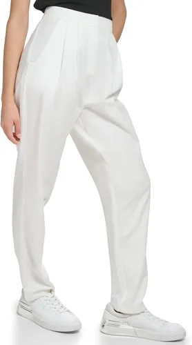 Vista 2 de Calvin Klein Pantalón de mezcla de algodón con bolsillos frontales fruncidos para mujer