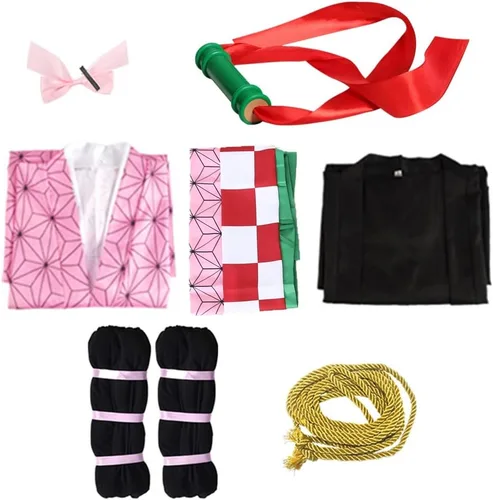 Vista 3 de HOKEPLI Anime Cosplay Costume Kimono Set Halloween Kimono Outfit Unisex