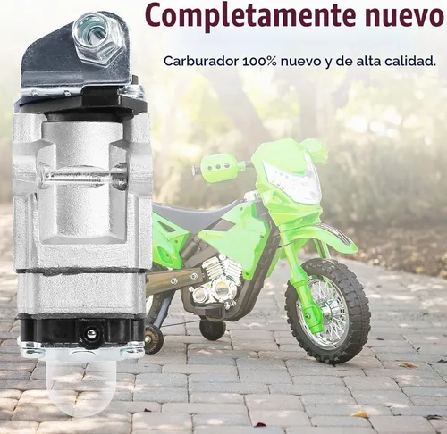 Vista 6 de Carburador para motor de 2 tiempos de 33cc 40cc 43cc 47cc 49cc 50cc con entrada de 15mm para Dirt Pocket Rocket, ATV, Scooter, Mini Chopper, Quad