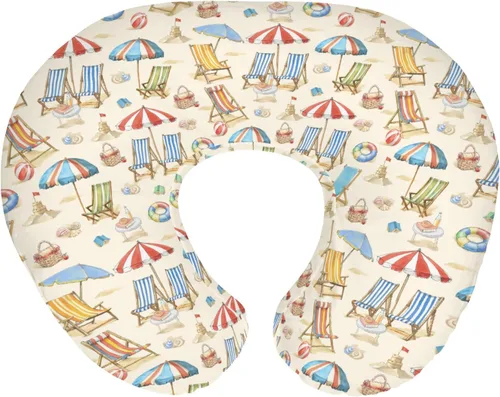 Vista 10 de Fundas de almohada de lactancia para niños y niñas, para verano, playa, helado, arena, flamenco, sol, guardería, almohadas para lactancia materna