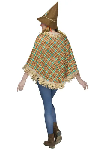 Vista 2 de Poncho de Espantapájaros Dulce para Adultos Multicolor