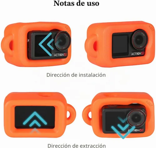 Vista 6 de HSU - Funda flotante para cámaras de acción DJI Osmo Action 6/5 Pro/4/3