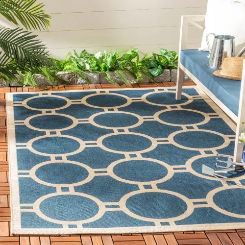 Vista 37 de SAFAVIEH Courtyard Collection CY6924 - Alfombra decorativa para interiores y exteriores, impermeable, fácil de limpiar, 2 pies 3 pulgadas x 6 pies 7