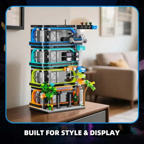Vista 6 de NEWABWN Juego de construcción de torre de estacionamiento urbano compatible