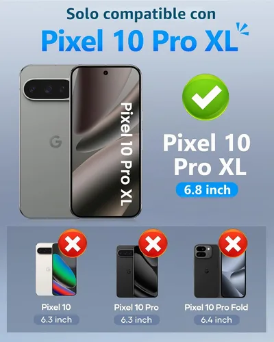 Vista 2 de ATATOO Funda tipo cartera para Google Pixel 10 Pro XL, tarjetero integrado (3-5 tarjetas) [bloqueo RFID] y cubierta de cámara deslizante, protección