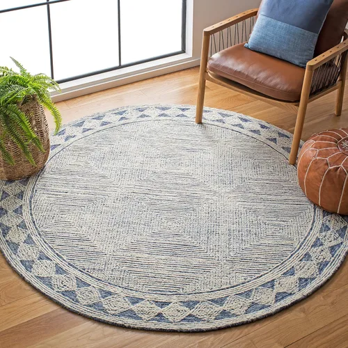Vista 12 de SAFAVIEH Abstract Collection - Alfombra decorativa, 2 x 3 pies, marfil y gris, lana hecha a mano, ideal para zonas de alto tráfico en entrada, sala