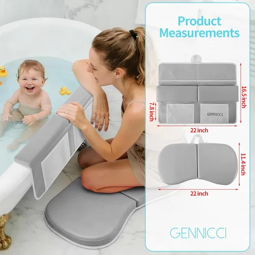 Vista 6 de Almohadilla de descanso para rodillas y codos para padres de baño pequeños, almohadilla extra gruesa para niños