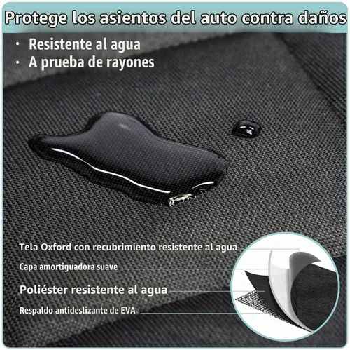 Vista 3 de Forro de carga SUV para perros - Funda para maletero con protector de Negro