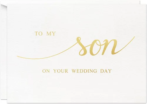 Vista 6 de MAGJUCHE Tarjeta de boda con texto en inglés «To My Brother On My Wedding Day», tarjeta de boda