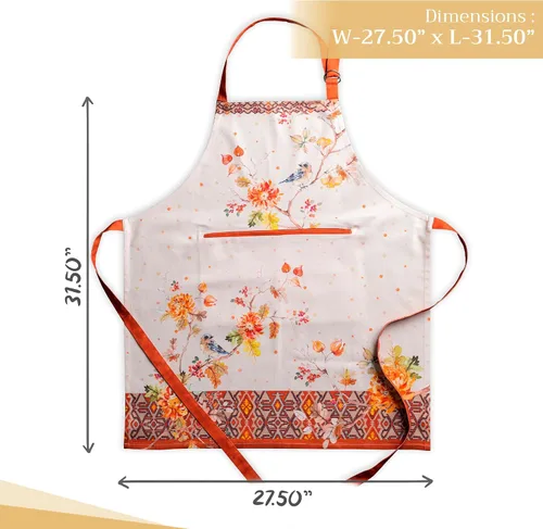 Vista 927 de Maison d' Hermine Delantales para mujer con bolsillo, 100% algodón (27.50 x 31.50 pulgadas)