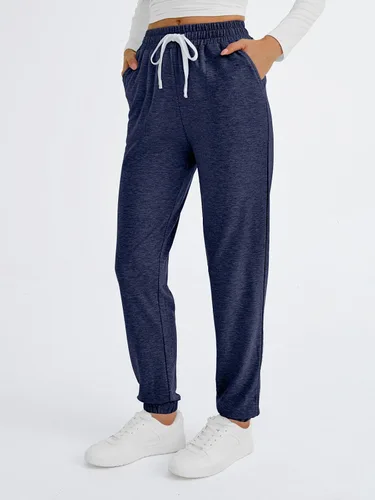 Vista 3 de AUTOMET - Pantalones deportivos holgados para mujer con bolsillos, pantalones de pijama para mujer, pantalones deportivos para correr, ropa de otoño