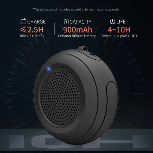 Vista 4 de CYBORIS Mini altavoz Bluetooth portátil, IPX7 impermeable flotante altavoz inalámbrico, a prueba de golpes al aire libre con micrófono incorporado