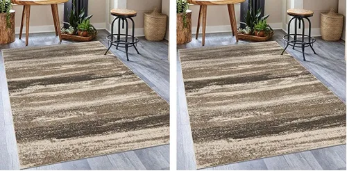 Vista 20 de LUXE WEAVERS Alfombra Alfombra de Área Moderna Resistente a las Manchas, Marrón/Tamaño 2x3