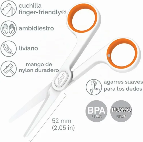 Vista 5 de Tijeras de cerámica Slice 10544, nunca se oxidan, cómodas, grado alimenticio, sin plomo y BPA