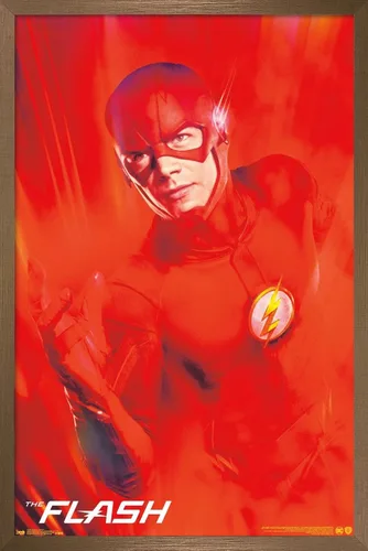 Vista 15 de Trends International DC Comics TV - The Flash - Póster de pared de arte clave, 14.725 x 22.375 pulgadas, versión enmarcada de madera de granero