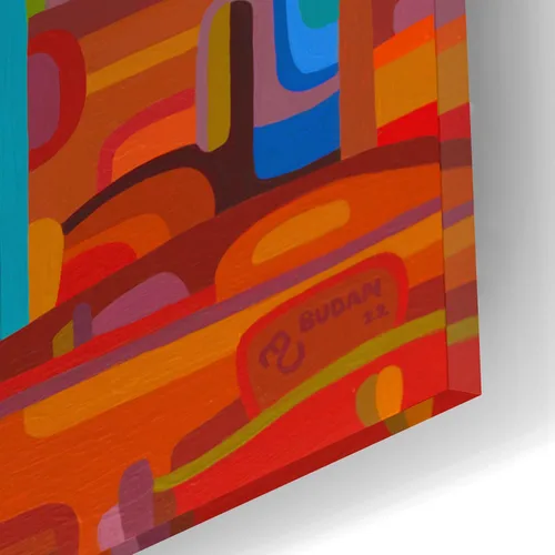 Vista 3 de Epic Art 'Promenade' de Mandy Budan, arte de pared de vidrio acrílico, 16"x12