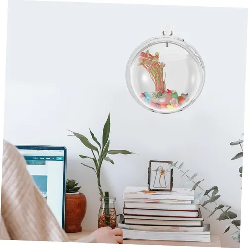Vista 9 de Cuenco de peces de pared para colgar en la pared, cuencos de peces para centros de mesa, maceta hidropónica colgante, tanque de peces de pared
