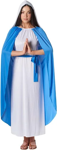 Vista 2 de Morph Costumes Virgin Mary Costume For Women Blue Biblical Costume For Women Christmas Costumes For Adults Nativity
