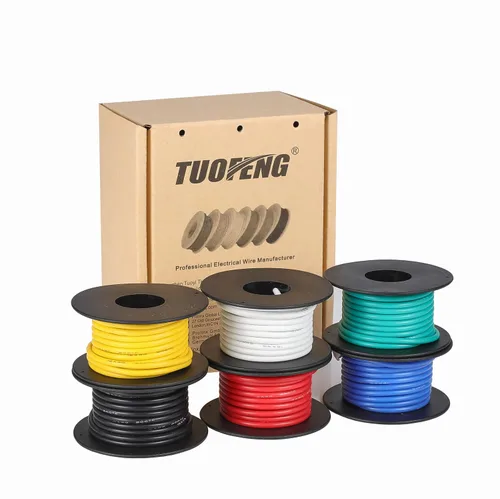 Vista 10 de TUOFENG 14AWG Cable de silicona de 13.2 pies (4m) 6 colores - Cable trenzado de cobre estañado flexible 600V resistente a altas temperaturas