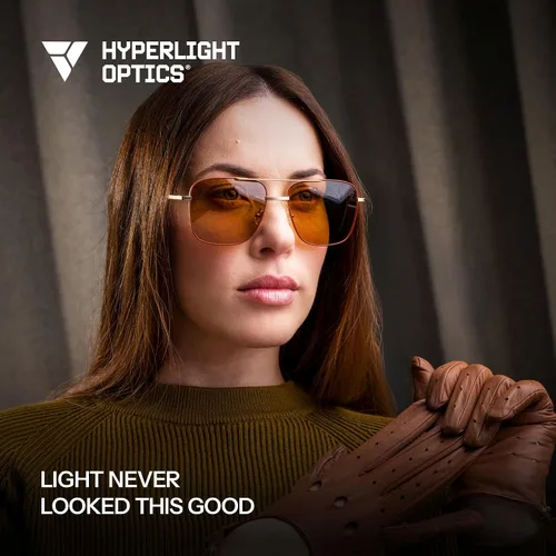 Vista 9 de Hyperlight Aviator Red Fullerene C60 UV & bluelight - Lentes de sol de lujo unisex para mujer, gafas de sol de diseño para hombres. Gafas de sol