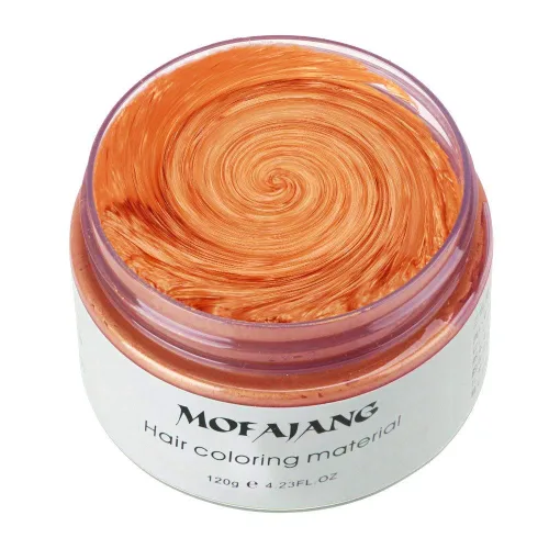 Vista 11 de NYKKOLA Cera unisex para el cabello, tinte de color crema para peinar, pomada de peinado natural, lavable temporal, fiesta cosplay (gris mate ceniza)
