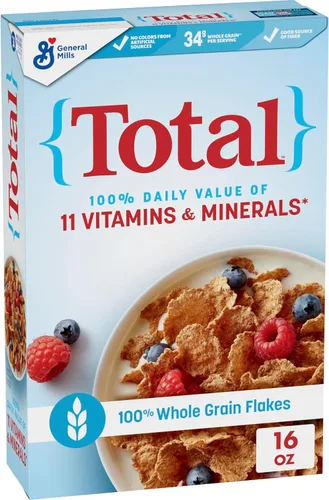 Vista 10 de Total Cereal de desayuno, 100% valor diario de 11 vitaminas y minerales, cereales integrales, 16 onzas
